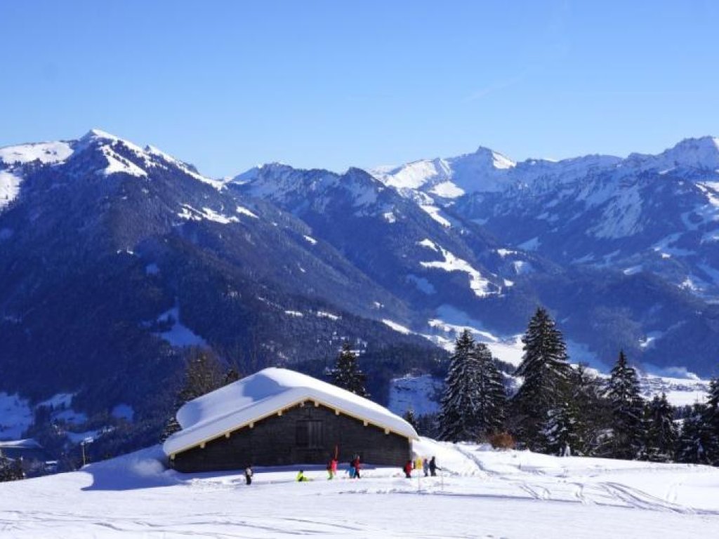 winterlicher Ausblick Hochälpelealpe