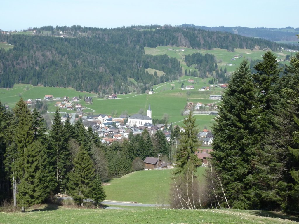 Blick auf Alberschwende von Sagentafel M4