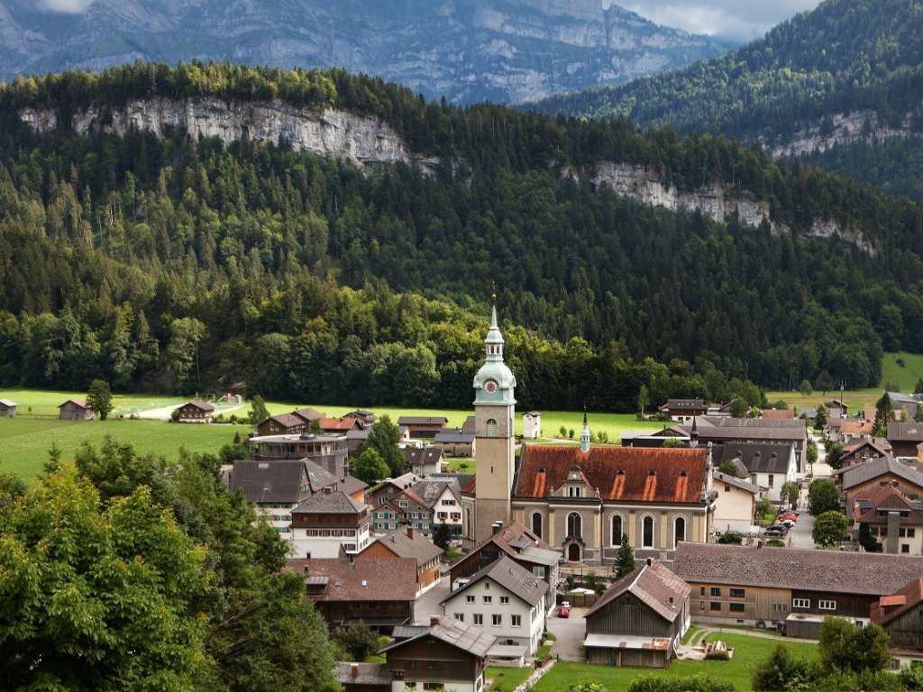 Blick von der Bezegg auf Bezau