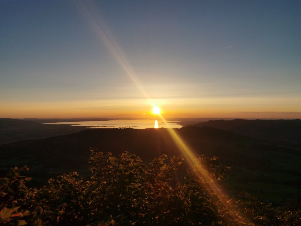 Sonnenuntergang Brüggelekopf mit Blick auf den Bodensee