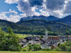 Dorfansicht Bezau mit Kanisfluh